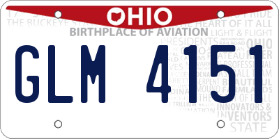 OH license plate GLM4151