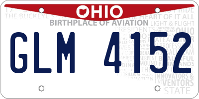 OH license plate GLM4152