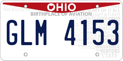 OH license plate GLM4153