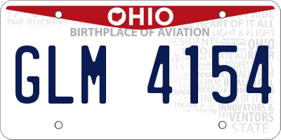 OH license plate GLM4154
