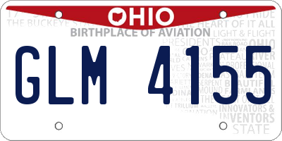 OH license plate GLM4155