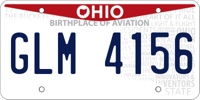 OH license plate GLM4156