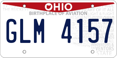 OH license plate GLM4157