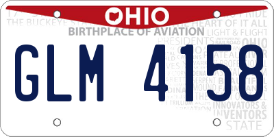 OH license plate GLM4158
