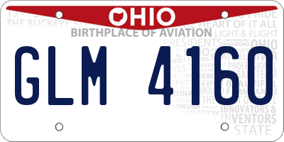 OH license plate GLM4160