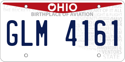 OH license plate GLM4161