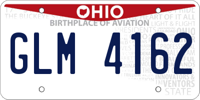 OH license plate GLM4162