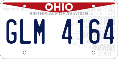 OH license plate GLM4164