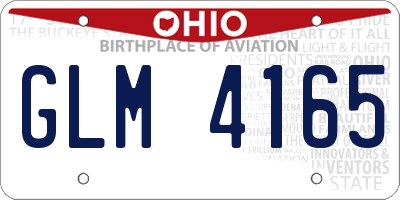 OH license plate GLM4165