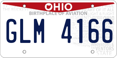 OH license plate GLM4166