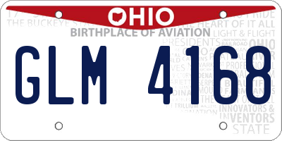 OH license plate GLM4168