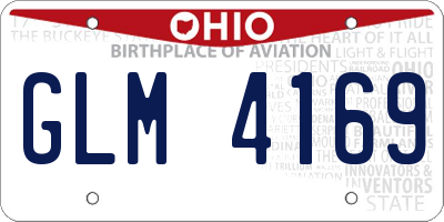 OH license plate GLM4169