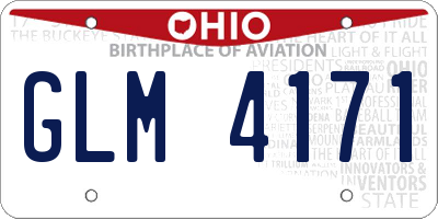 OH license plate GLM4171