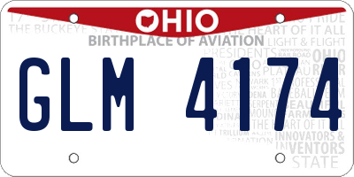 OH license plate GLM4174