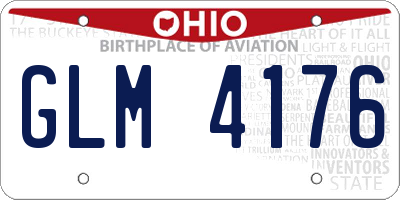OH license plate GLM4176