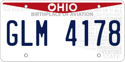 OH license plate GLM4178
