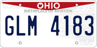 OH license plate GLM4183