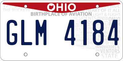 OH license plate GLM4184