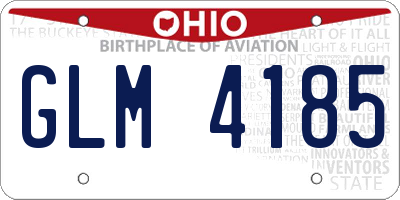 OH license plate GLM4185