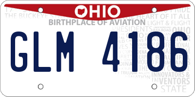 OH license plate GLM4186