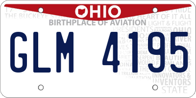 OH license plate GLM4195
