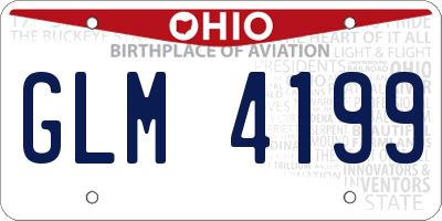 OH license plate GLM4199