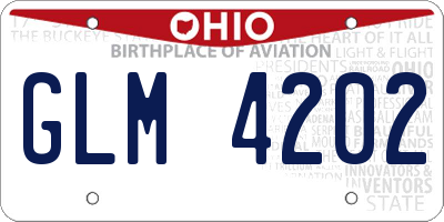 OH license plate GLM4202