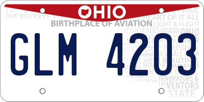 OH license plate GLM4203