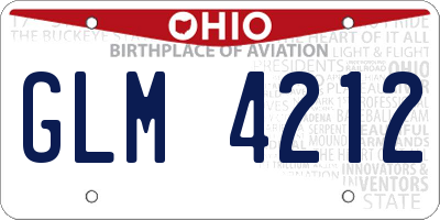 OH license plate GLM4212