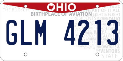 OH license plate GLM4213