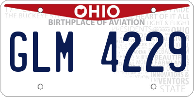 OH license plate GLM4229