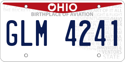 OH license plate GLM4241