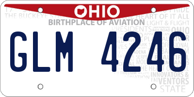 OH license plate GLM4246
