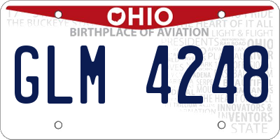 OH license plate GLM4248