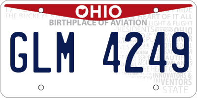 OH license plate GLM4249