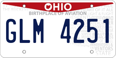 OH license plate GLM4251
