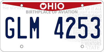OH license plate GLM4253