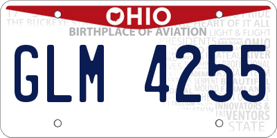 OH license plate GLM4255