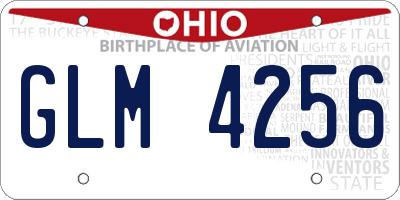 OH license plate GLM4256