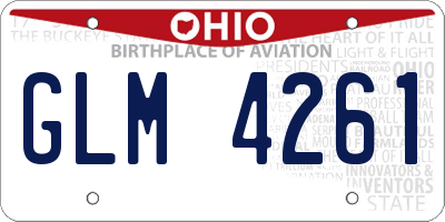 OH license plate GLM4261