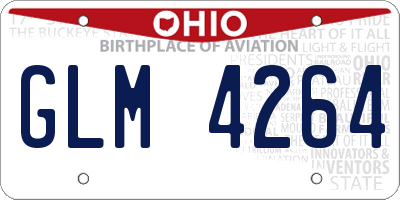 OH license plate GLM4264