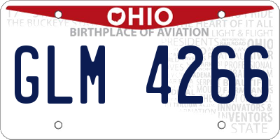 OH license plate GLM4266