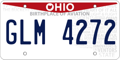 OH license plate GLM4272