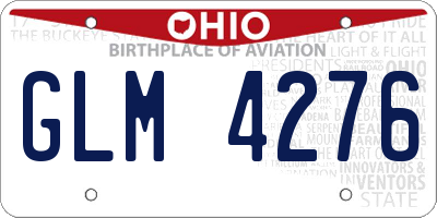OH license plate GLM4276