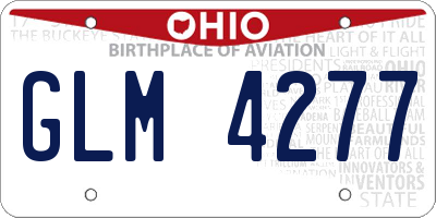 OH license plate GLM4277
