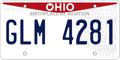 OH license plate GLM4281