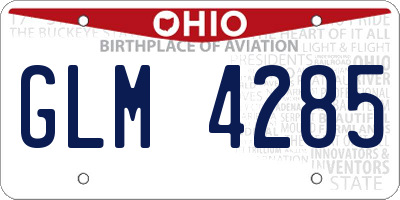 OH license plate GLM4285