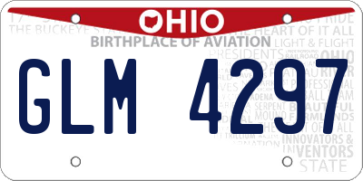 OH license plate GLM4297