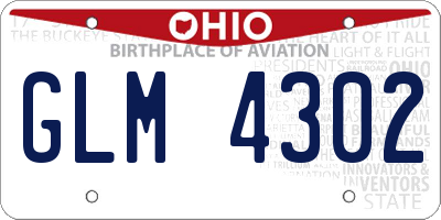 OH license plate GLM4302