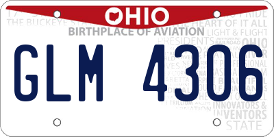 OH license plate GLM4306